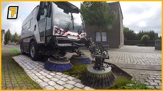 STREET SWEEPING IS AN ART - Most Satisfying Street Sweeper & Driveway Cleaning Machines 10