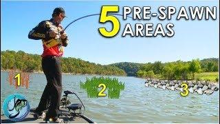 Top 5 Pre-Spawn Bass Fishing Locations  Baits Cover and Area Tips