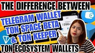 THE DIFFERENCE BETWEEN TELEGRAM WALLET TON SPACE BETA AND TON KEEPER WALLET IN TON ECOSYSTEM