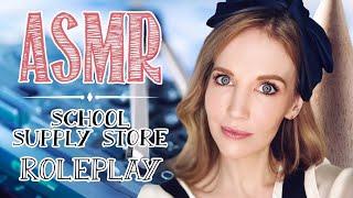 ASMR School Supply Store Roleplay  Softly Spoken with typing and school supply sounds