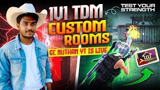 Bgmi Tdm 1v1  Live With Gc Nuthan Yt   #gcnuthanyt  #bgmitelugu  #bgmi #bgmilive1v1 #unqgamer #