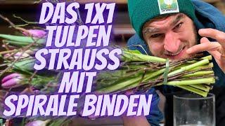 Strauss selber binden - Spirale bei Tulpenstrauss selber machen - Profi Tipp für deine Frühlingsdeko