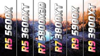 R5 5600X vs R5 3600XT vs R7 5800X3D vs R7 3800XT vs R9 5900X vs R9 3900XT  PC Gameplay Tested