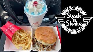 Steak ‘n Shake Western BBQ ‘n Bacon Burger Fries & Cotton Candy Milkshake Review