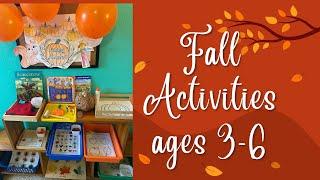 Fall Montessori Inspired Activities ages 3-6