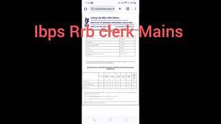 Ibps RRB Clerk Mains score card Tamilnadu 2023 