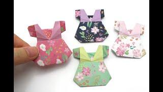 DIY Mini Origami Craft - Floral Dress