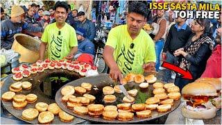 Rs 12- Only  Unseen Desi Punjabi Tawa Burger  Street Food India