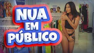 Nua em público Mulher pega vestido do varal da vizinha e é obrigada a tirar ao ser flagrada usando.