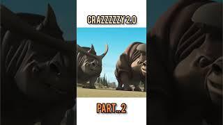 Angry Rihno runs out the crazy animal  #funny #trending #vuralshorts