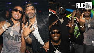 Jim Jones Runs Into Quavo’s Leather Mask Friend At Strippy In NYC