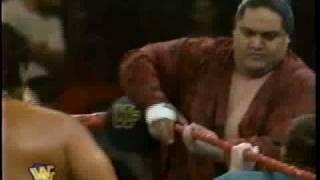 Yokozuna Owen Hart vs Head Shrinkers part 1