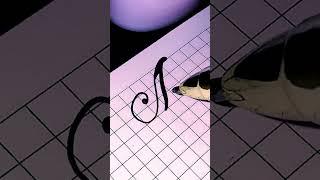 How to draw the letter A beautifully   #calligraphy #art #satisfying #shorts