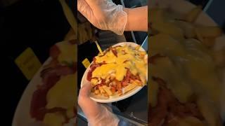 The LOADED CHEESE FRIES from Burger Village on Long Island NY  #DEVOURPOWER