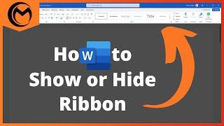 How to Show or Hide Ribbon Bar in Microsoft Word