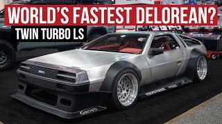 700hp Kyza Widebody Twin Turbo LS DeLorean on Bags