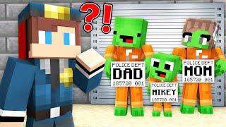 JJ Policeman Caught Mikey CRIMINAL Family in Minecraft  - Maizen