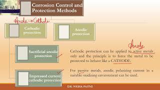 Anodic and Cathodic protection of corrosion  Types of prevention