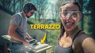 Comment RÉNOVER du GRANITO TERRAZZO On vous montre toutes les étapes  - VLOG RÉNOVATION  EP 16