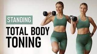 30 MIN TOTAL BODY DUMBBELL WORKOUT- No Repeat  Standing