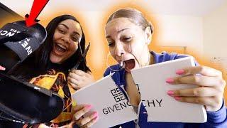 DESTROYING MY SISTERS GIVENCHY SLIDES PRANK *ITS OVER*