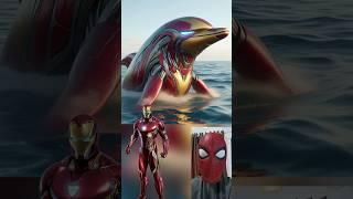 Superheroes but Dolphins  Marvel & DC-All Characters #marvel #avengers#shorts