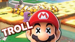 Super Mario 3D World but its A HUGE TROLL LEVEL funny Super Mario Switchboard Falls Level