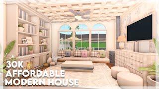 30k BLOXBURG Warm Affordable Modern Home  bloxburg house build  bloxburg speed build