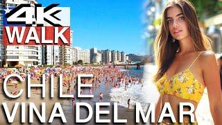 Vina Del Mar. Chile. 4K Walk 