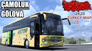 ÇAMOLUK - GÖLOVA  YENİ GÜNCEL TOURISMO 16RHD VE TÜRKİYE HARİTASI  ETS 2 1.50 