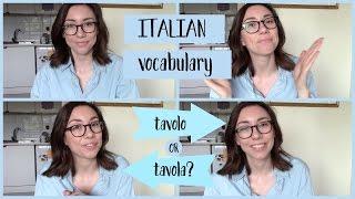 Italian vocabulary tavolo vs tavola