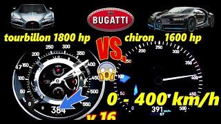 New 2024 Bugatti Tourbillon 1800 HP vs Chiron Super Sport 1600 HP 0-400 kmh Car Insurance Insights