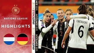 DFB-Frauen lösen Olympia-Ticket  Niederlande - Deutschland  Highlights  Frauen Nations League