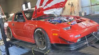 Keifs 87 300ZX Turbo on the dyno. GT3582 on PUMP GAS