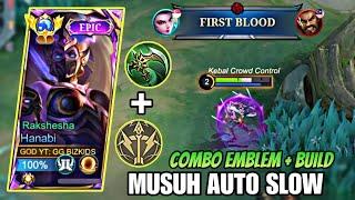 COMBO EMBLEM DAN BUILD HANABI BIKIN MUSUH SLOW GAK BISA GERAK BEST BUILD TERSAKIT - MLBB