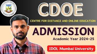 IDOL Admission For Academic Year 2024-25 IDOL Admission Notification