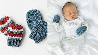 Crochet Newborn Baby Mittens