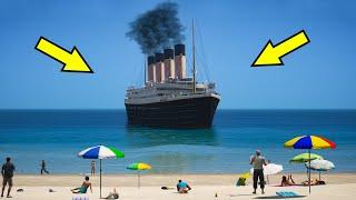 GTA 5 Titanic Crashing Into Shore Captain Didnt Have Time to Stop Titanic GTA V Ship Crash