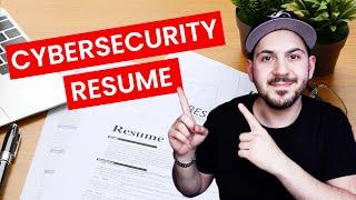 Building YOUR CyberSecurity Resume