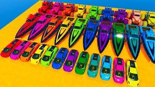 GTA V Stunt Map Car Race Challenge On Super Cars Boats Bikes Aircraft and OffRoad Monster Trucks