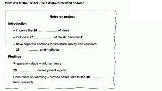 Project on Work Placement With Answers  IELTS LISTENING SECTION-3
