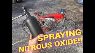 WE SPRAYED NITROUS INSANE MOTORIZED BICYCLE