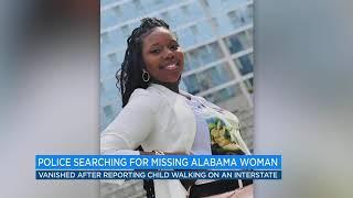 Alabama woman missing after stopping to help a toddler she saw walking on the interstate