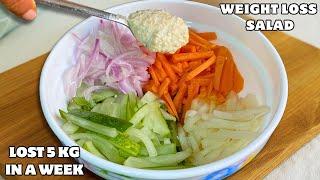 I ate this salad for dinner everyday and lost 5kg in a week  healthy salad for weight loss