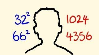 How to square any numbers in your head - fast mental math trick