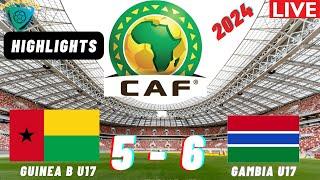 Guinea Bissau 5 vs 6 Gambia  CAF U17 Africa Nations Cup 2024 Qualifiers Penalties Highlights & Goals