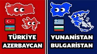 Türkiye + Azerbaycan vs Yunanistan + Bulgaristan 2vs.2  Savaş Senaryosu