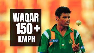 Waqar Younis Lethal Bowling At His Fastest  Best Reverse Swing Bowling Masterclass