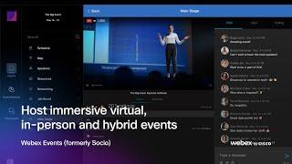 Host Immersive Virtual In-person and Hybrid Events    Webex Events