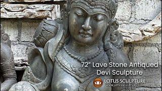 72 Stone Seated Devi Garden Sculpture www.lotussculpture.com